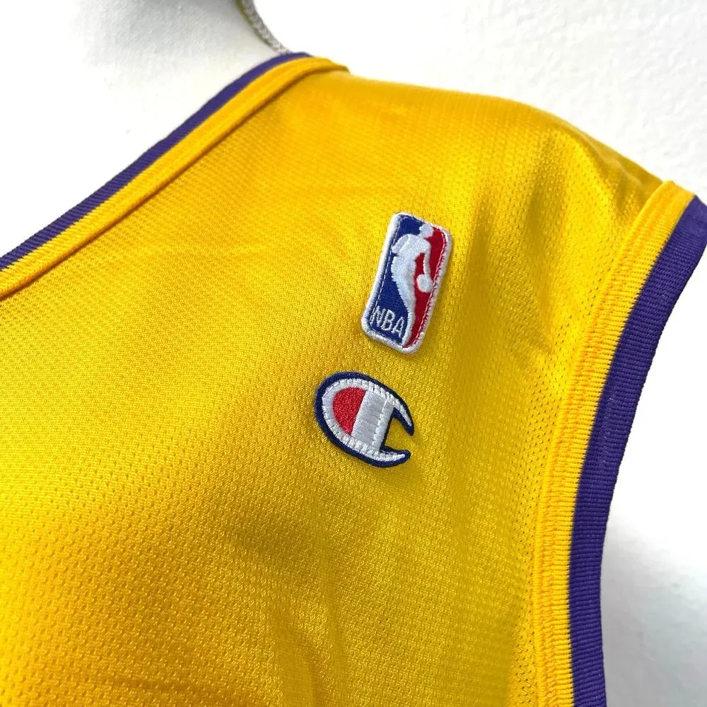 Champion LA Lakers Kobe Bryant #8 NBA Basketball Yellow/Purple Jersey Size 48/XL - Picture 2 of 12